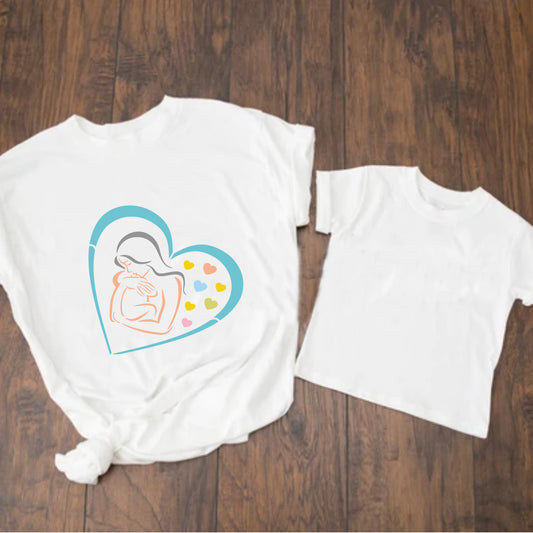 Maxxxmart - Mother & Child Love Stencil Heart Design (Inches)
