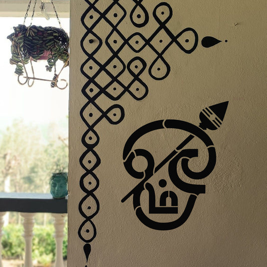 Maxxxmart Goddess OM Stencil – Divine Spiritual Design