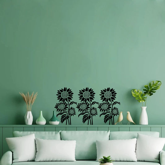 Maxxxmart - Sunflower wall stencil (Inches)