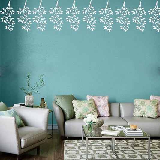 Maxxxmart Leafy Twig Wall Stencil (R021)-Inches