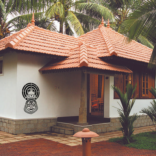 Maxxxmart - Kathakali Mask Wall Stencil (Inches)