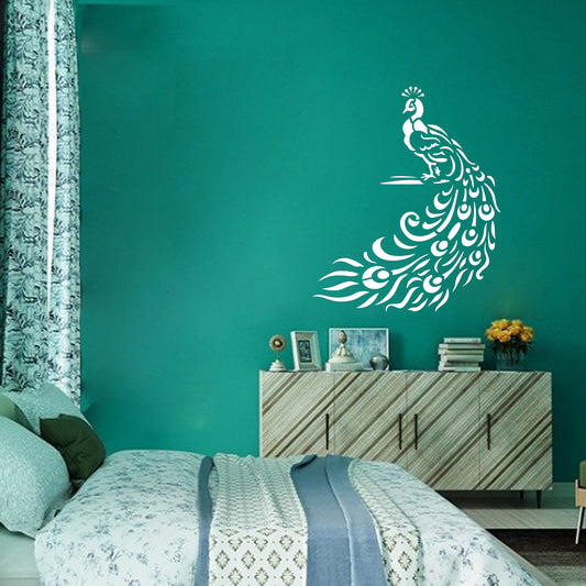 MaxxxMart - Peacock Wall Stencil (Inches)