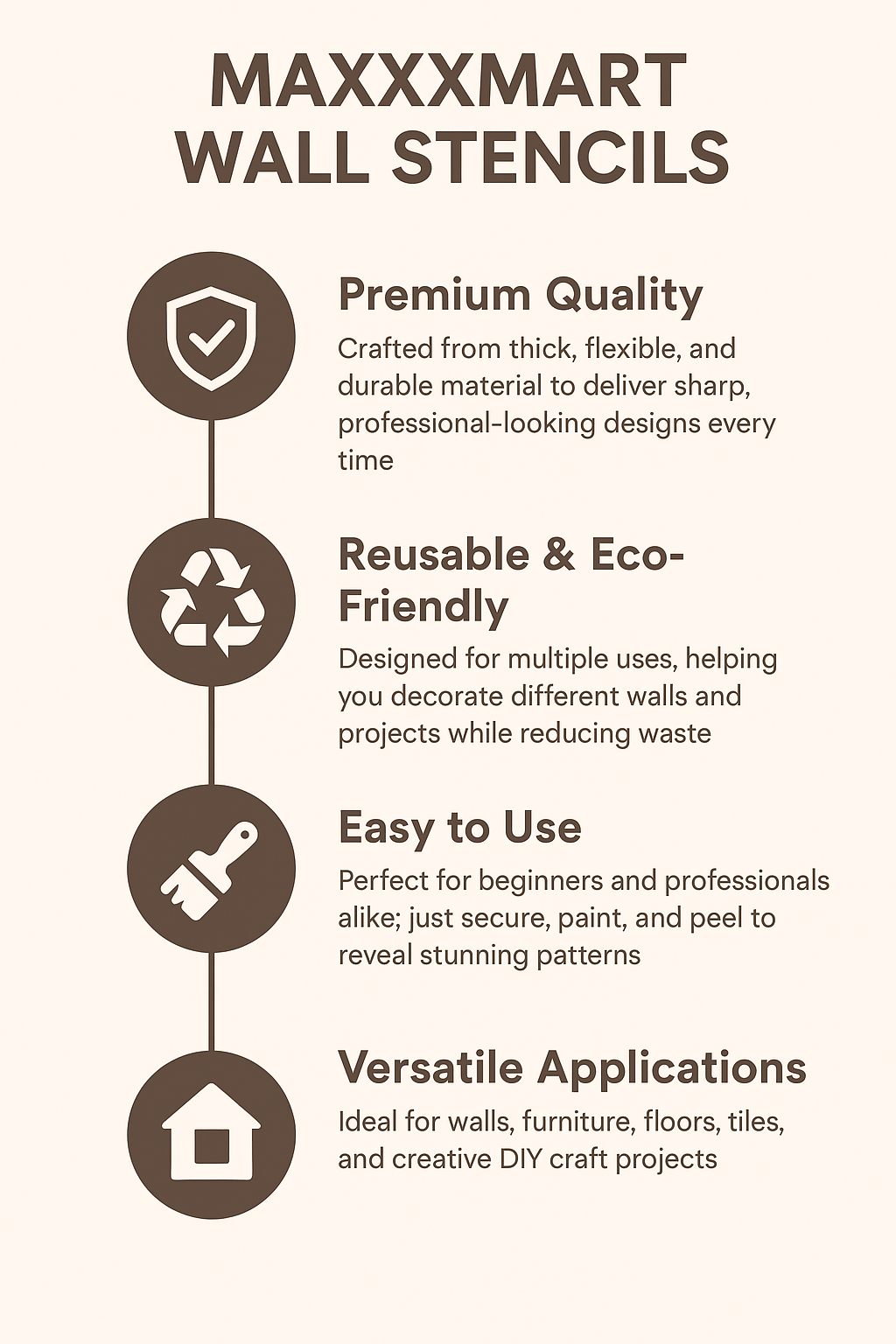 MaxxxMart - Trees With Birds And Branches Wall Stencil (Inches)