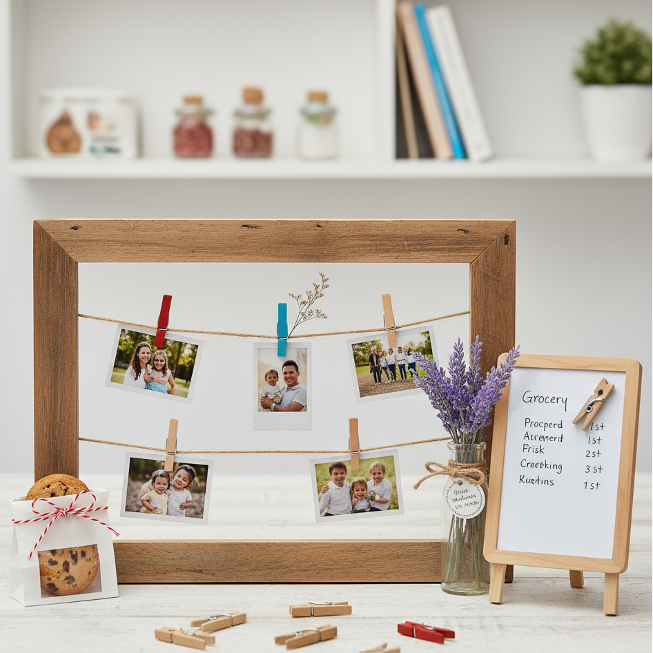 MaxxxMart - Mini Wooden Clips - Perfect for Photos, Crafts, & Decoration (50 Pcs)