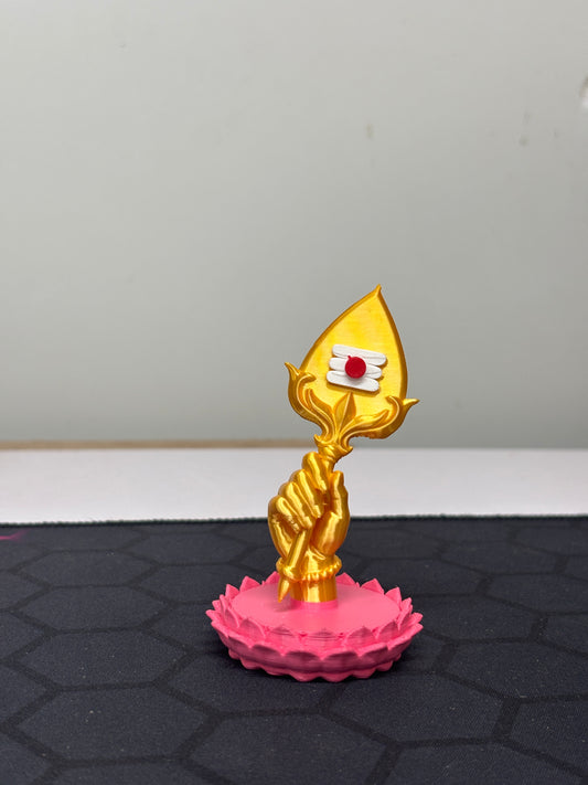 Murugan Vel Car Dashboard Decor – Lotus Base | Premium 3D Printed Spiritual Car Ornament