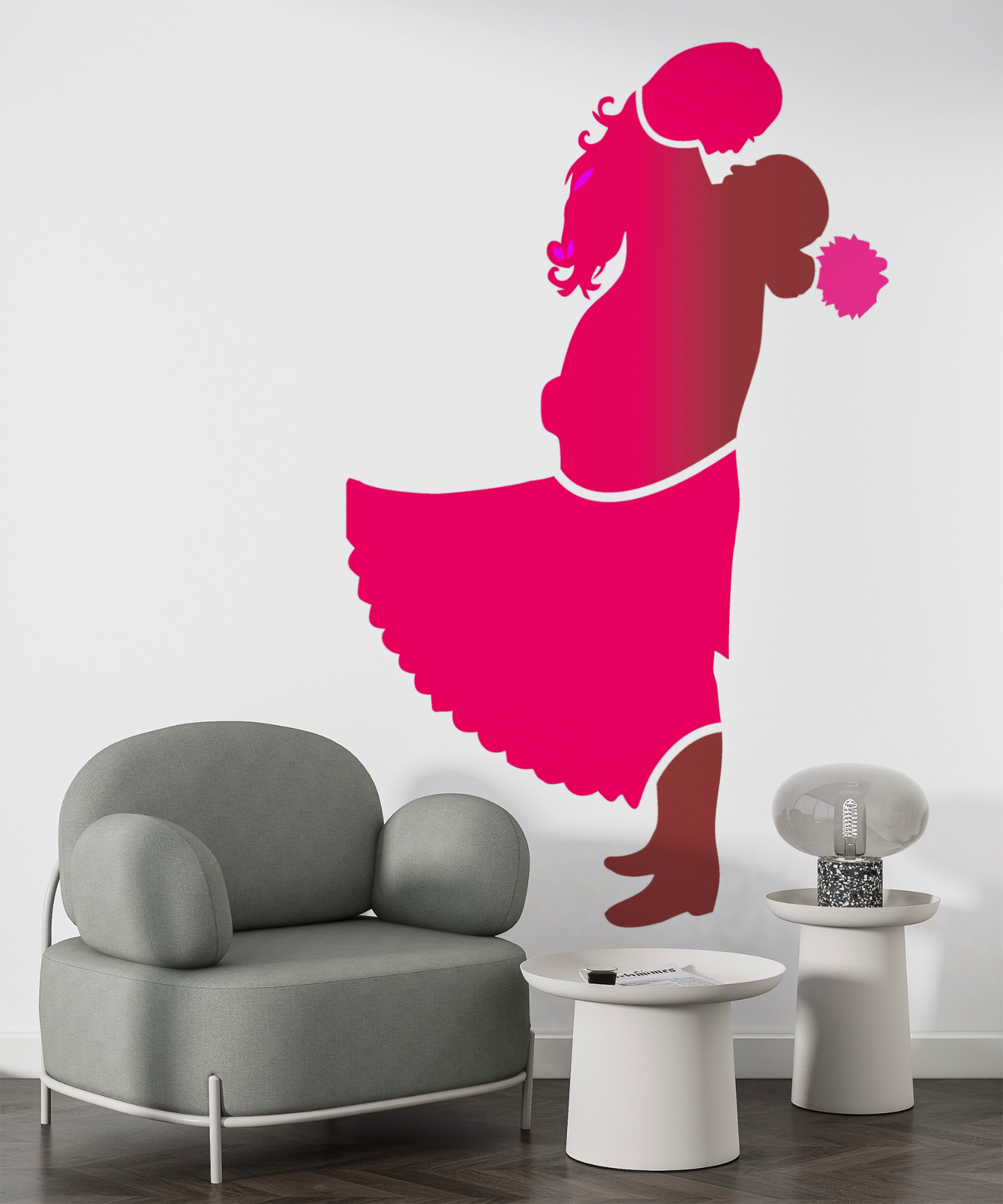 Maxxxmart - Fashion Girls Trio And Loving Lift Moment Wall Stencil (Inches)