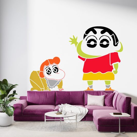 MaxxxMart - Shin Chan Pack Wall Stencil (Inches)
