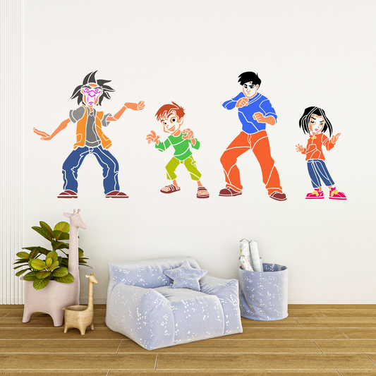 MaxxxMart - Jackie Chan Pack Wall Stencil (Inches)