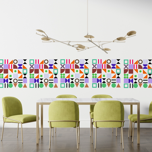 Maxxxmart - Confetti Party and Abstract Geometric Art Wall Stencil (Inches)