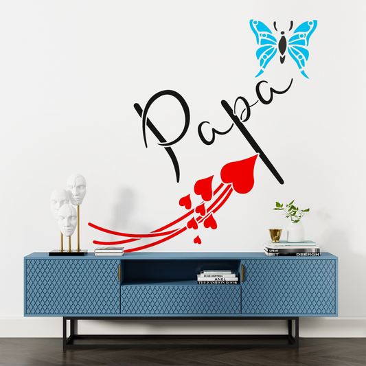 Maxxxmart - "Papa" Script Wall Stencil (Inches)