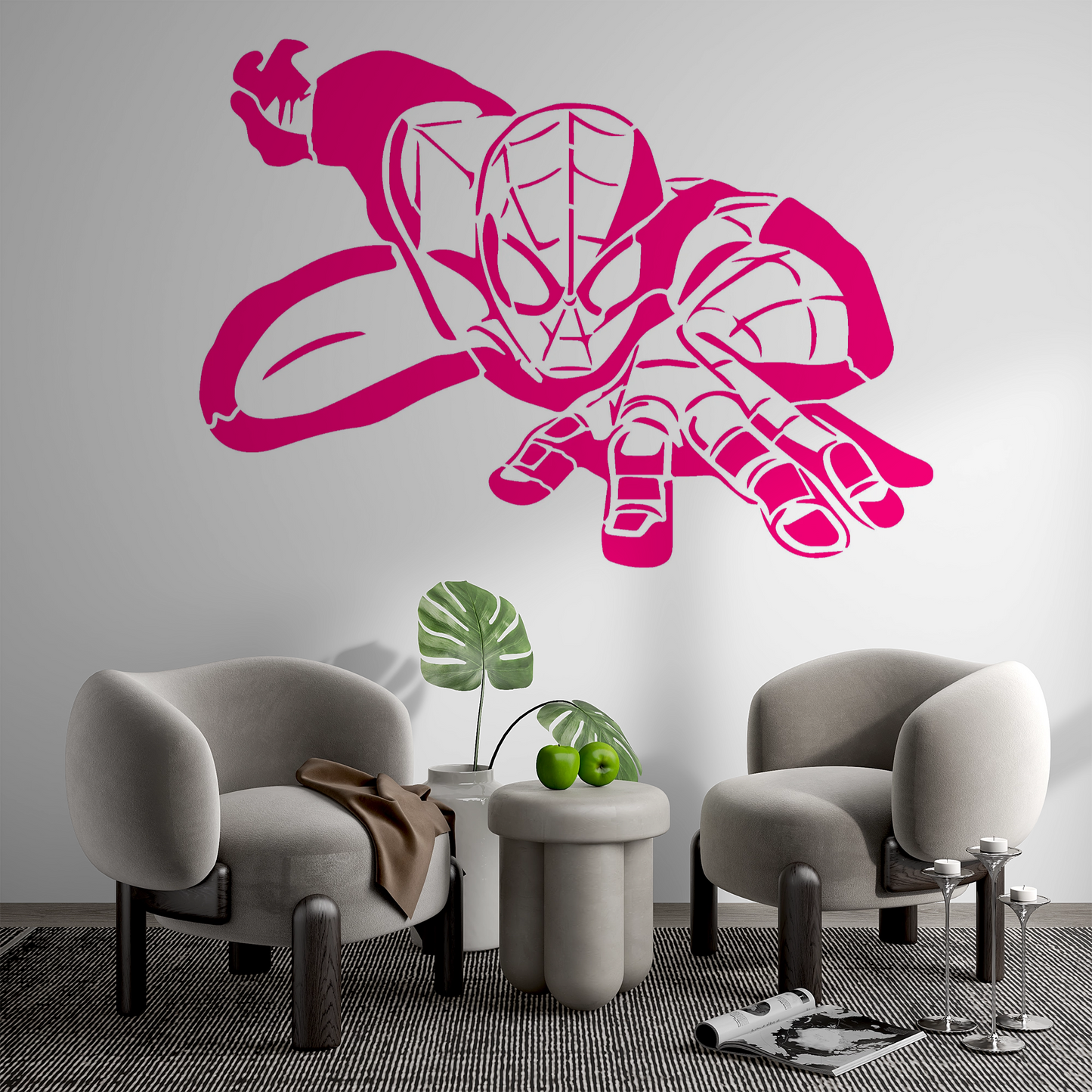 MaxxxMart - Spider Man Wall Stencil (Inches)