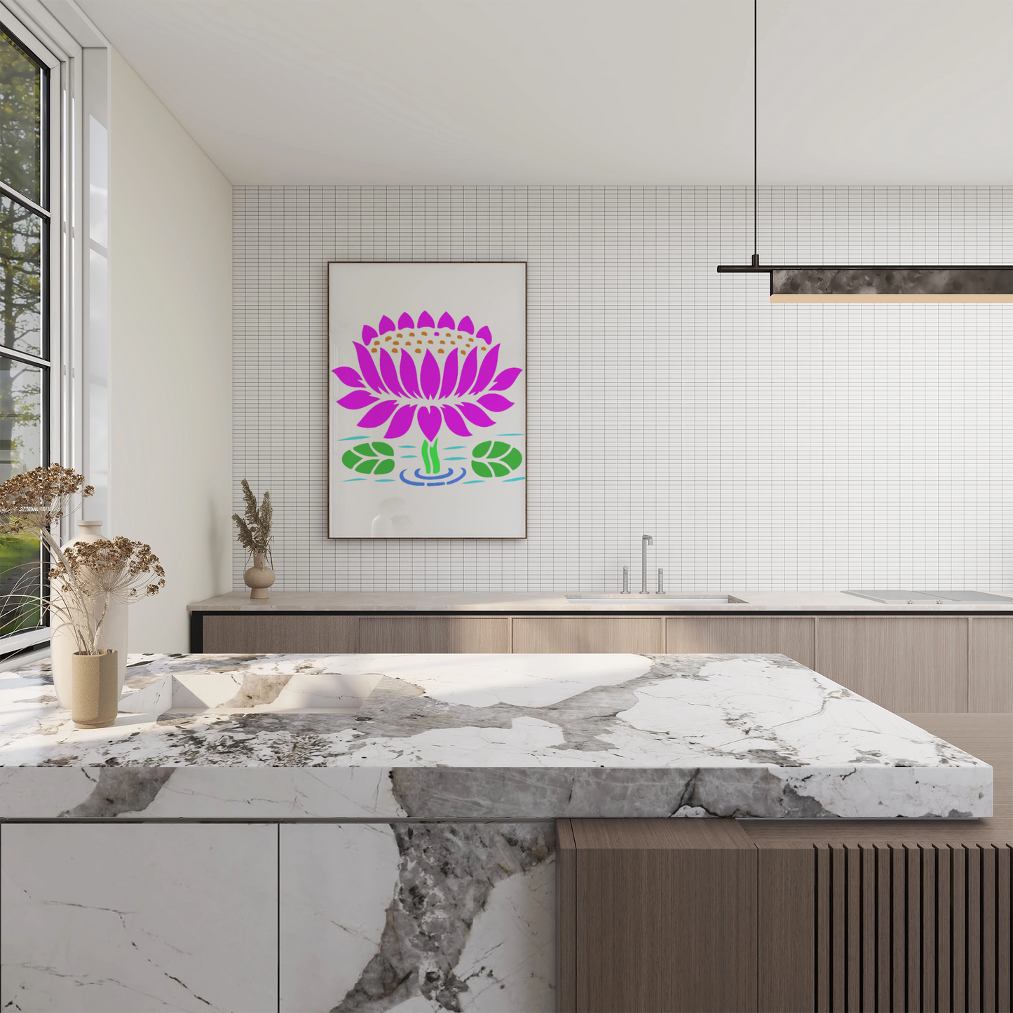 MaxxxMart - Flowers Wall Stencil -5 (Inches)