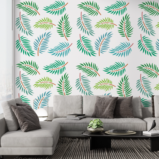 MaxxxMart - Leaf Wall Stencil-1(Inches)