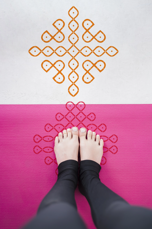 MaxxxMart - Kolam Wall Stencil (Inches)