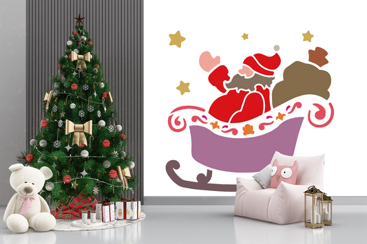 MaxxxMart - Santa Claus Wall Stencil(Inches)