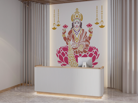 MaxxxMart - God Theme Wall Stencil (Inches)