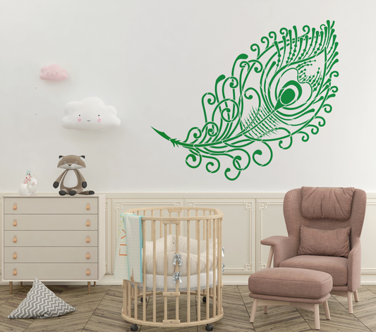 MaxxxMart-Feather Pattern Wall stencil (Inches)