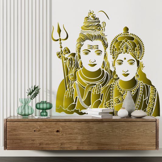 MaxxxMart -God's Theme Wall Stencil-3 (Inches)