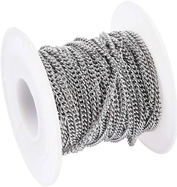 MaxxxMart - Craft Silver Chain or DIY Jewelry Making Necklace Earring (1 To 5 Mtr)