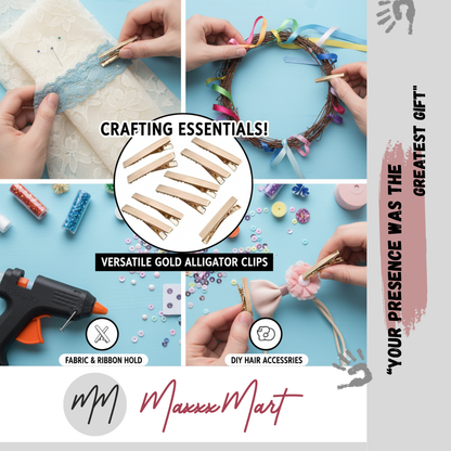 MaxxxMart - Brown Alligator Clip (10 Pcs)