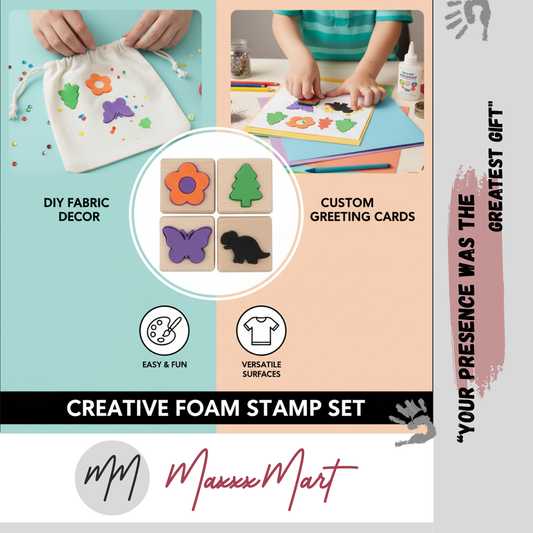 MaxxxMart - Foam Stamp Flower, Baby Dino, Tree, Butterfly Stamps