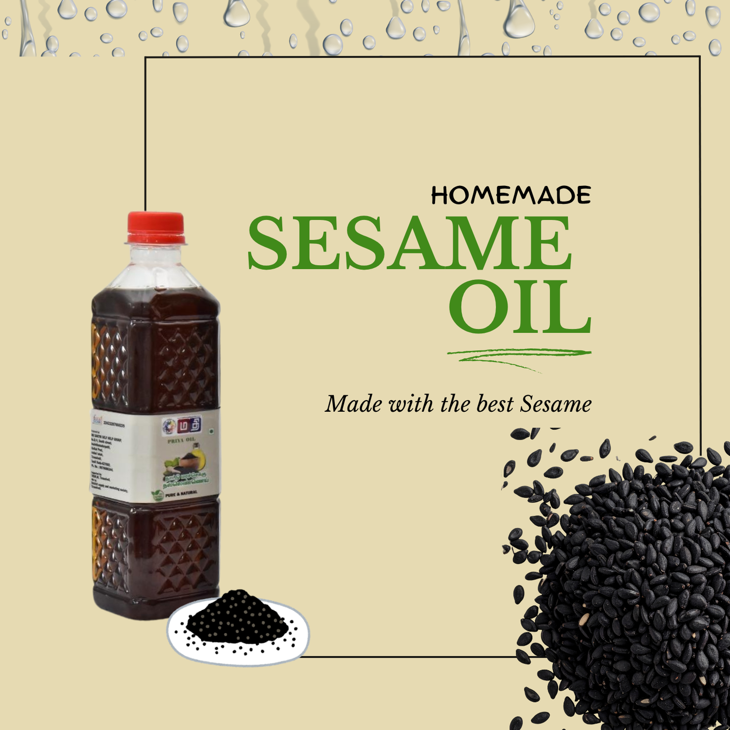 MaxxxMart - Priya's Traditional Wood-Pressed Sesame (Gingelly) Oil – Unrefined & Pure