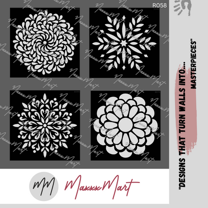 Maxxxmart - Vortex Petals Design Mandala-1 (Inches)