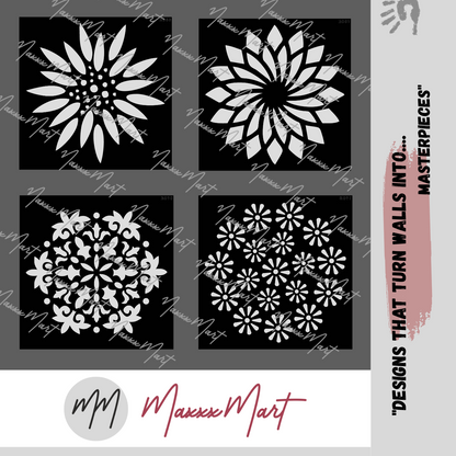 Maxxxmart - Vortex Petals Design Mandala-2 (Inches)