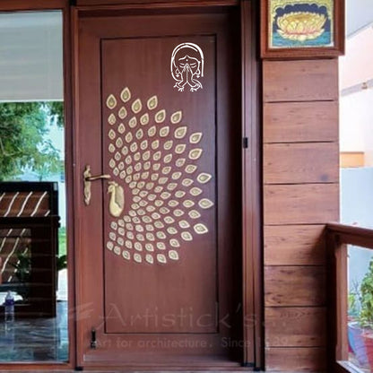 Maxxxmart Namaste Wall Stencil – Traditional Greeting Design (Inches)