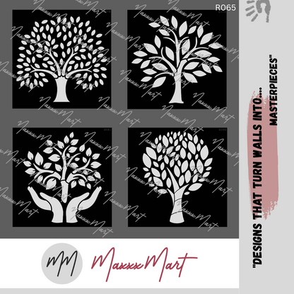 MaxxxMart - Tree wall stencil-1 (Inches)