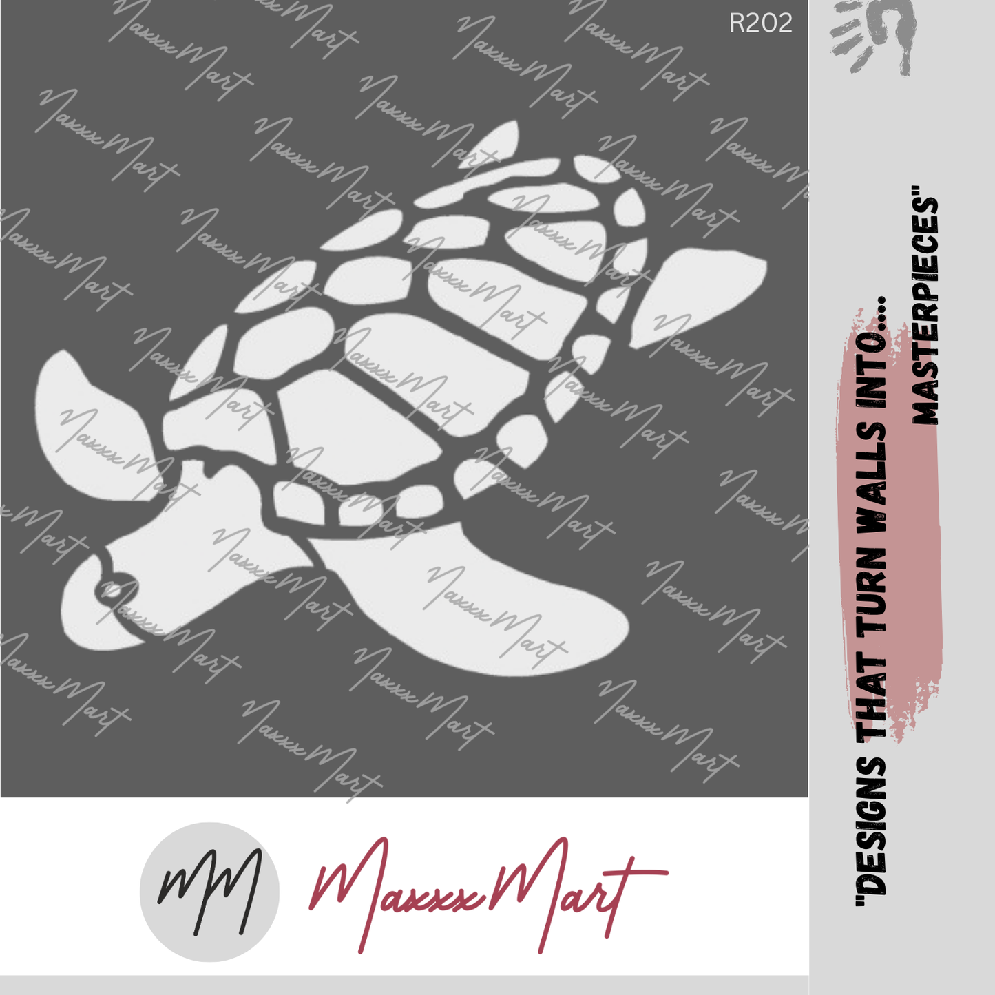 MaxxxMart - Tortoise Wall Stencil (Inches)