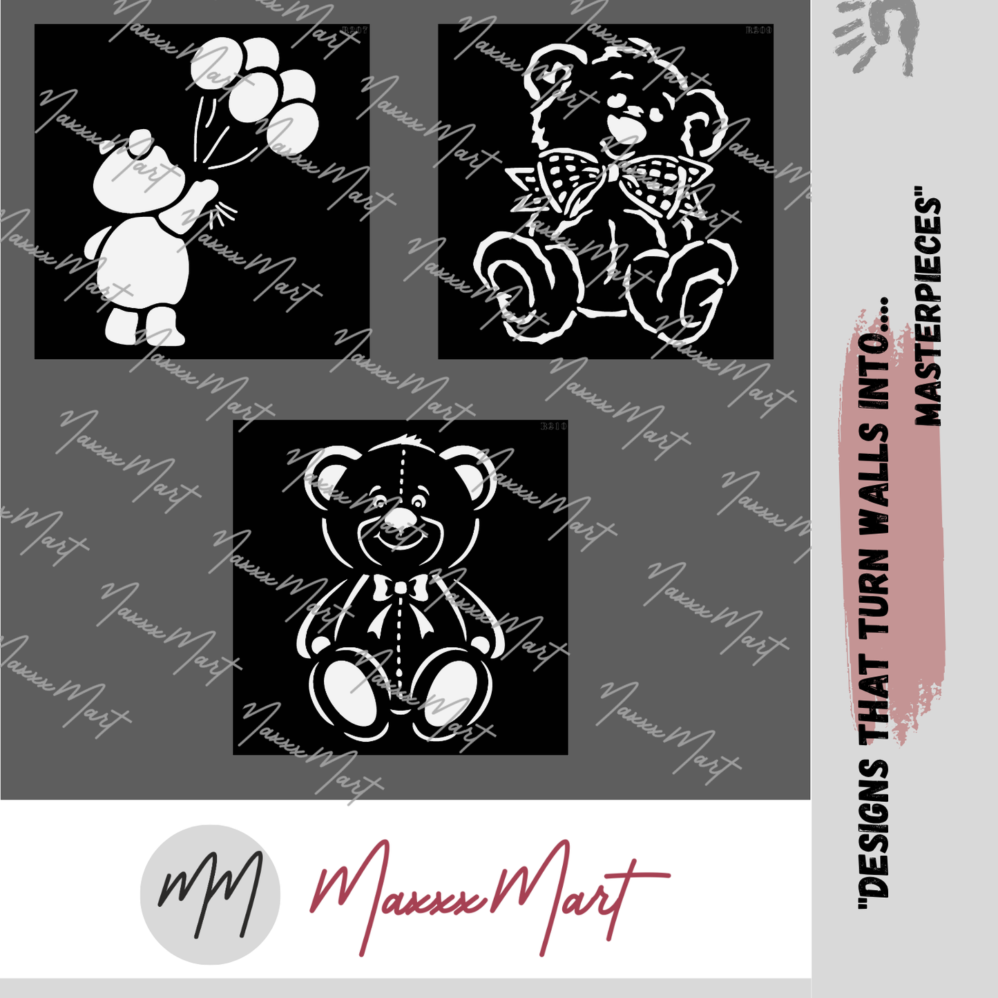 Maxxxmart - Bear Wall Stencil