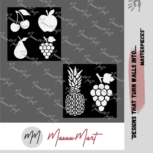 MaxxxMart - Fruits Wall Stencil