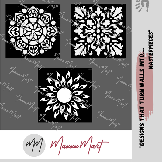 MaxxxMart - Rangoli Wall Stencil (Inches)