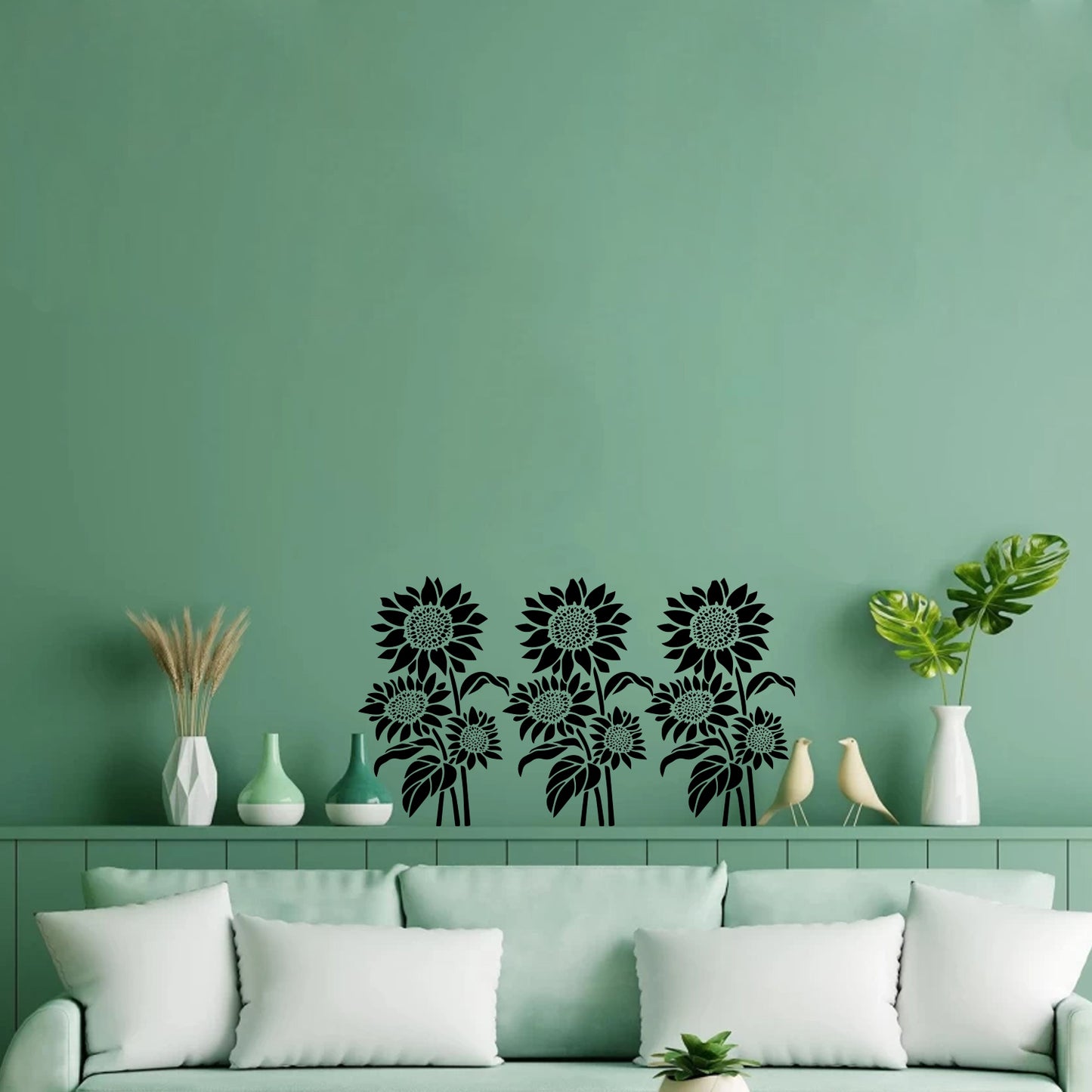 Maxxxmart - Sunflower wall stencil (Inches)