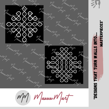 MaxxxMart - Kolam Wall Stencil (Inches)
