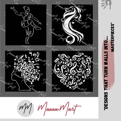 MaxxxMart - Multi Theme Wall Stencil-2(Inches)