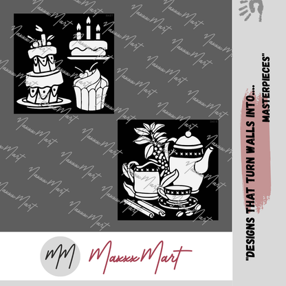 MaxxxMart - Home Decor Wall Stencil(Inches)