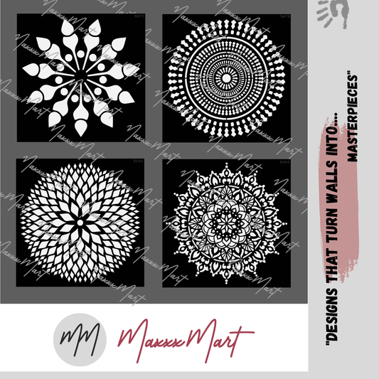 MaxxMart-Mandala Wall Stencil(Inches)