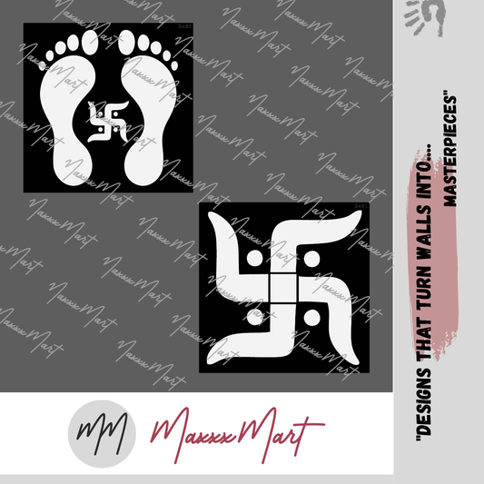 MaxxMart-God Theme Wall Stencil-4(Inches)