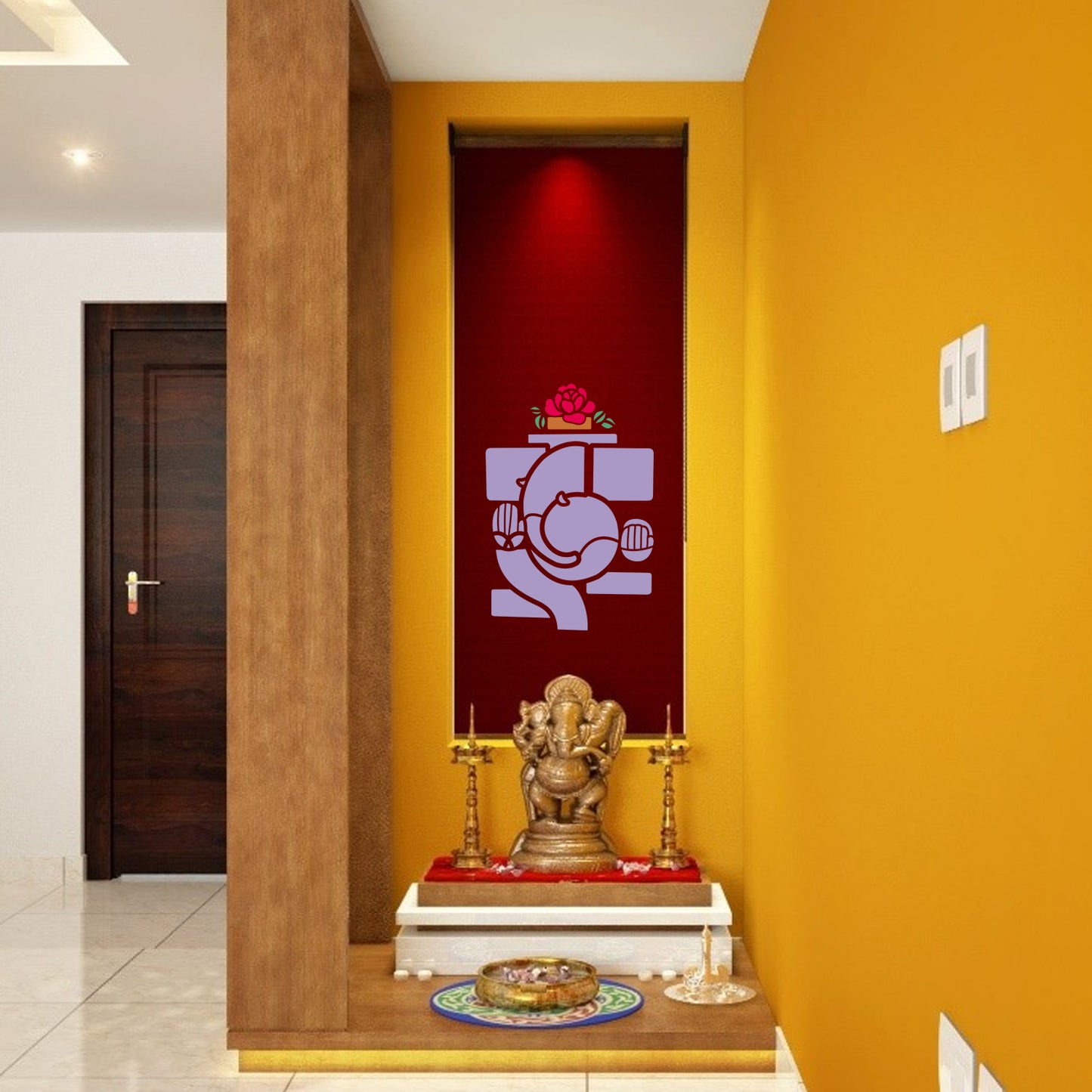 Maxxxmart Ganesha Wall Stencil (Inches)