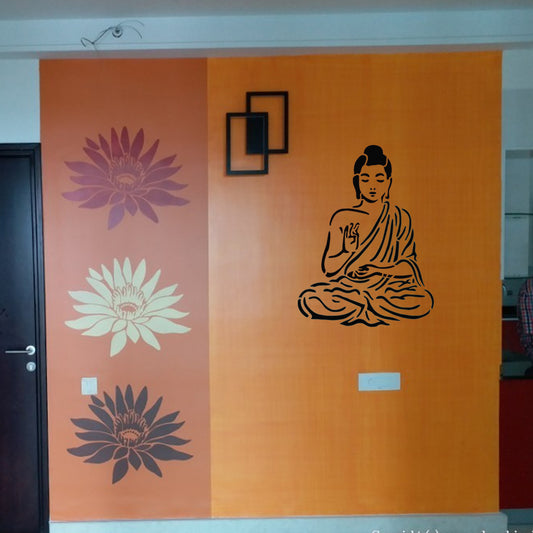 Maxxxmart- Buddha Wall Art Stencil