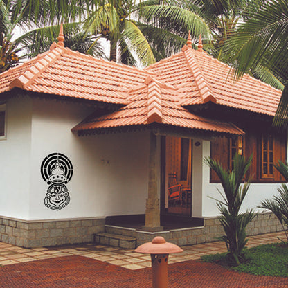 Maxxxmart - Kathakali Mask Wall Stencil (Inches)