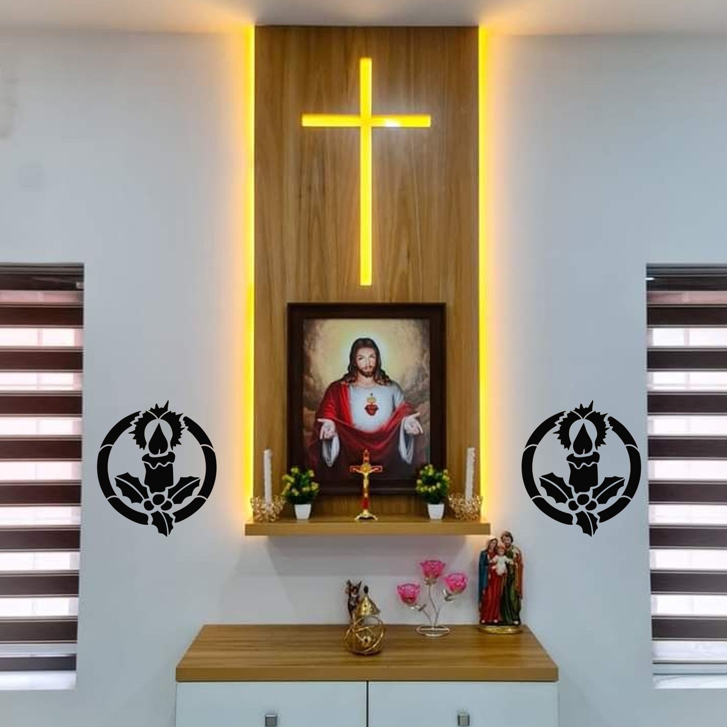 Maxxxmart - Multiple design Jesus wall stencil (Inches)