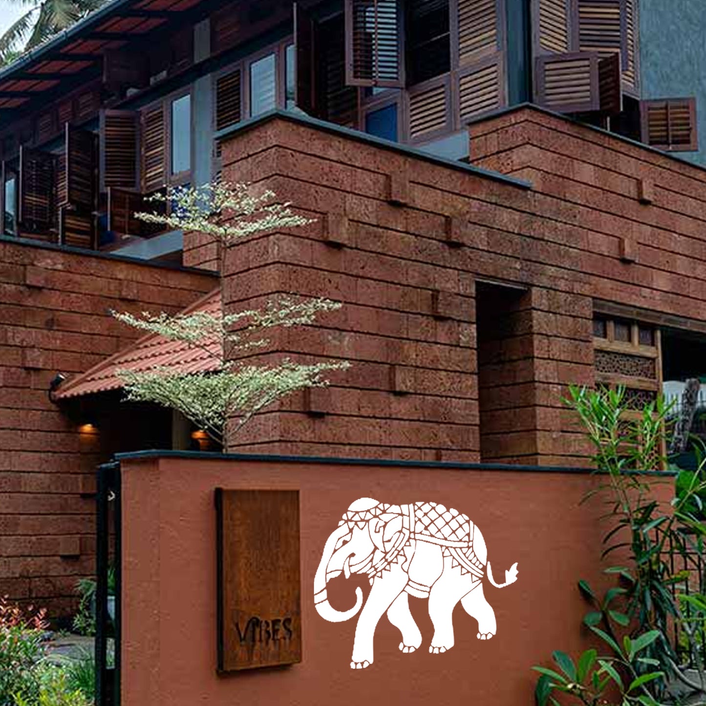 Maxxxmart - Elephant wall stencil (Inches)