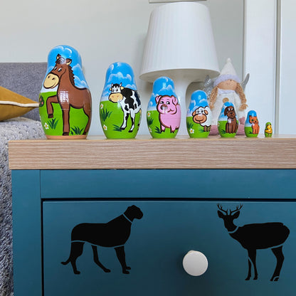 Maxxxmart - All animals wall stencil (Inches)