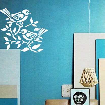 Maxxxmart - creative birds wall stencil-2 (Inches)