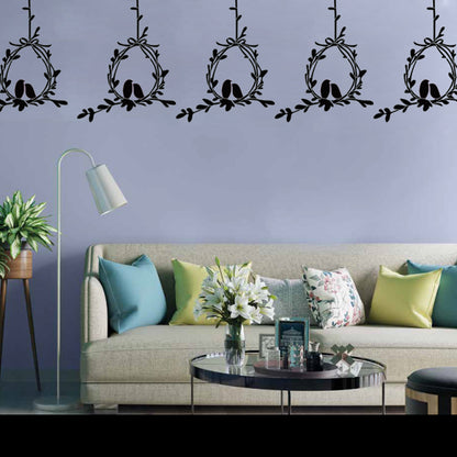 Maxxxmart - creative birds wall stencil-2 (Inches)