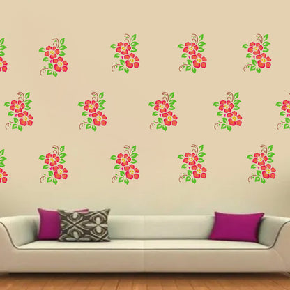 Maxxxmart - Hibiscus Wall stencils (Inches)