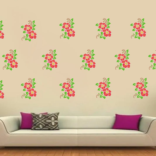 Maxxxmart - Hibiscus Wall stencils (Inches)